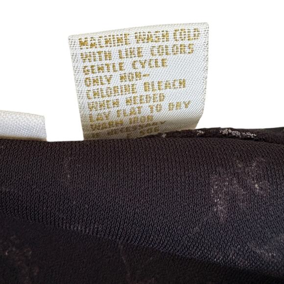 Merona Paisley Floral Wrap Skirt S Boho Minimalist Grunge Retro Black White - Picture 4 of 6